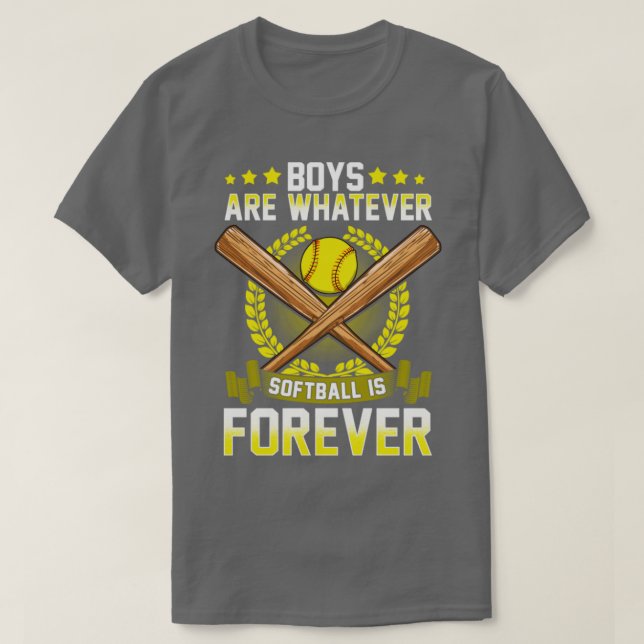Camiseta Os Meninos São Qualquer Coisa Que Softball É Para  (Frente do Design)