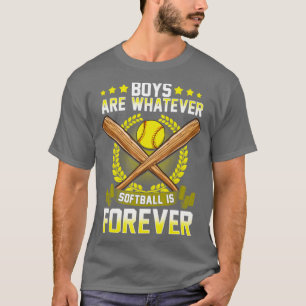 Camiseta Os Meninos São Qualquer Coisa Que Softball É Para