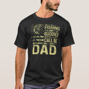 Camiseta Os Meus Amigos De Pesca Chamam-Me Patriótico Pai P