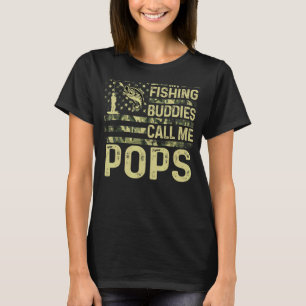Camiseta Os Meus Amigos De Pesca Chamam-Me Pop De Patriótic