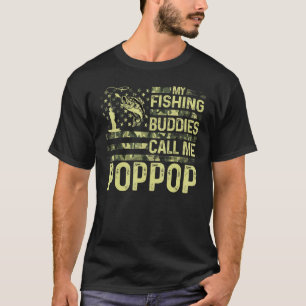 Camiseta Os Meus Amigos de Pesca Me Chamam de Poppop Usa Pa