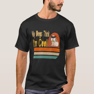 Camiseta Os meus cães acham que sou um cão Roupa de cão Leg