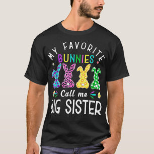 Camiseta Os Meus Coelhinhos Favoritos Chamam-Me Grande Irm