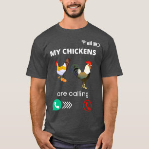Camiseta Os Meus Frangos Estão A Chamar De Fome De Galinha.