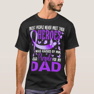 Camiseta Os Meus Heroínas Visto Roxo Para A Minha PAI Pancr