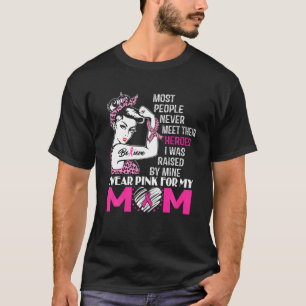 Camiseta Os Meus Heróis Visto Rosa Para A Minha Mãe Cance