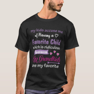 Camiseta Os Meus Netos São O Meu Teto Engraçado Favorito Pa