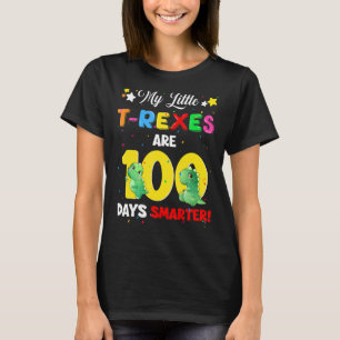 Camiseta Os Meus Pequenos T Rexes São 100 Dias Mais Intelig