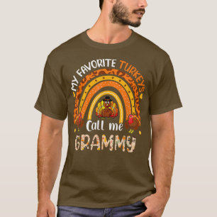 Camiseta Os Meus Perus Favoritos Chamam-Me De Ação De Graça