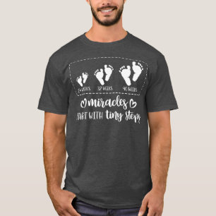 Camiseta Os milagres Começam Com Passos Pequenos Enfermeir