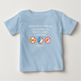 Camiseta Os miúdos personalizaram a alergia do amendoim, do