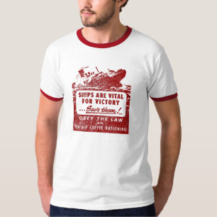 Camiseta Os navios de WWII são vitais para a vitória