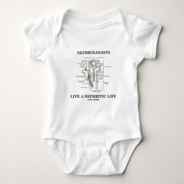 Camiseta Os Nephrologists vivem uma vida Nephritic (Frente)