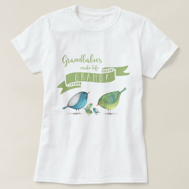Camiseta Os neurônios ganham vida com as aves. (Frente do Design)
