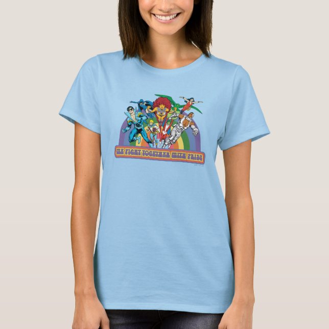 Camiseta Os Novos Titãs De Adolescentes - Lutamos Juntos Co (Frente)