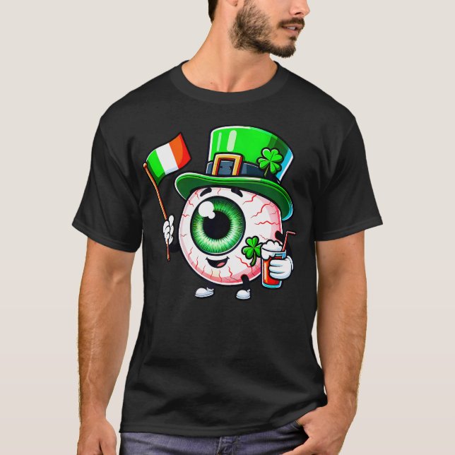 Camiseta Os Olhos Do Dia De Patrick Shamrock Oftalmologista (Frente)