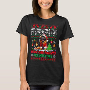 Camiseta Os Ornamentos De Árvores Xmas São Históricos, Papa