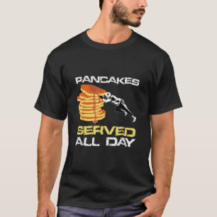 Camiseta Os Pancakes Serviram O Dia Todo De Lineman Futebol