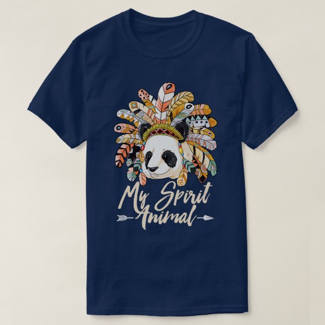 Camiseta Os Pandas São O Meu Espírito, Os Presentes Do Urso (Frente do Design)
