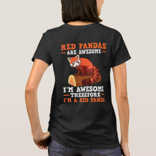 Camiseta Os Pandas Vermelhos são incríveis. Sou um Panda Ve