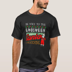 Camiseta Os Papais noeis De Engenharia Humor Estão Observan