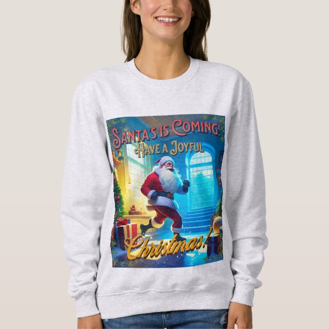 Camiseta Os papais noeis vêm da Chimney! (Frente)