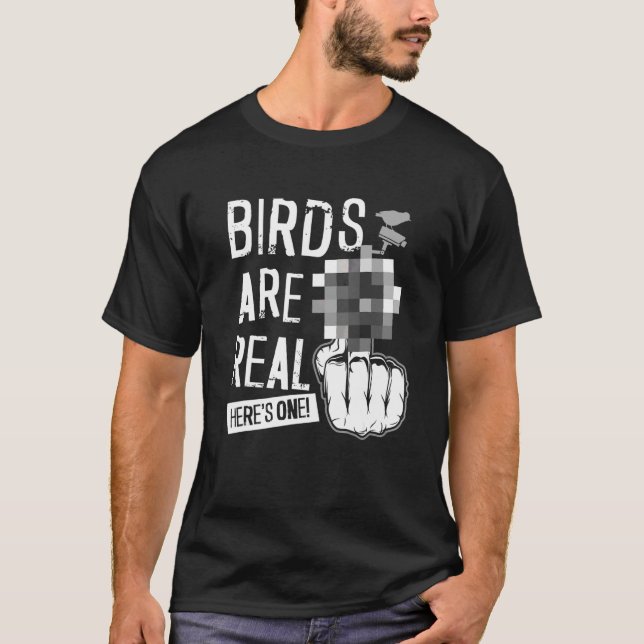 Camiseta Os Pássaros São Reais (Frente)