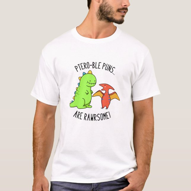 Camiseta Os Peitos De Ptero São Engraçados Dinossauro Engra (Frente)