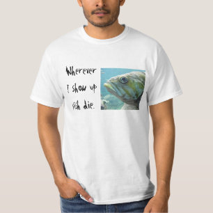 Camiseta Os peixes morrem