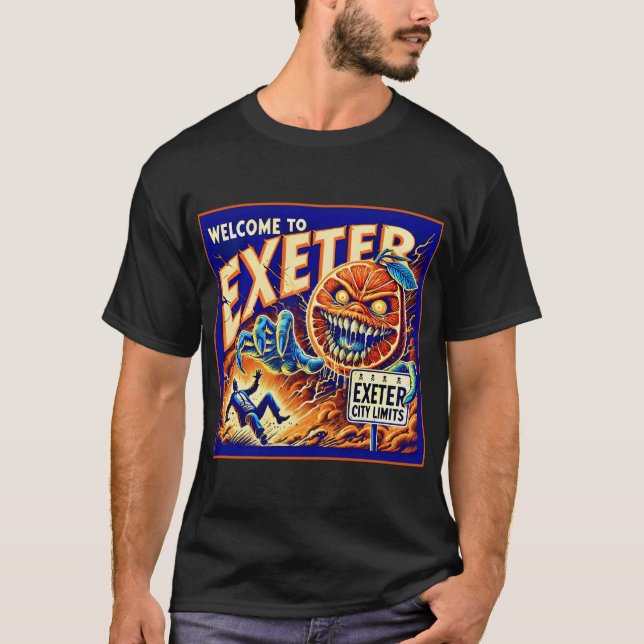 CAMISETA OS PESADÉLOS DE EXETER VÊM EM LARANJA.   (Frente)