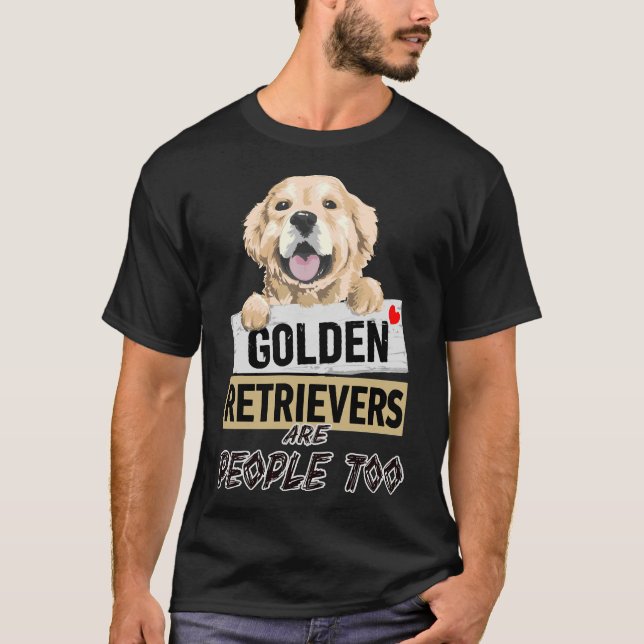 Camiseta Os Pets São Pessoas Para Os Retrivedores Do Ouro S (Frente)