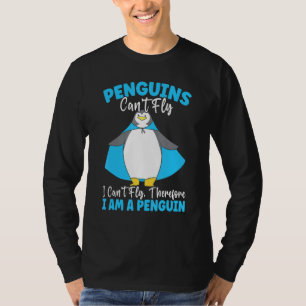 Camiseta Os Pinguins Não Podem Voar Eu Não Posso Voar Porta