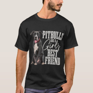 Camiseta Os Pitbulls São Meninas O Melhor Amigo Engraçado M