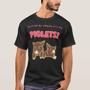 Camiseta Os Porcos Andam Com Meus Leitões Adora Porcos Prem