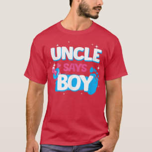 Camiseta os presentes do partido revelados por gênero, tio