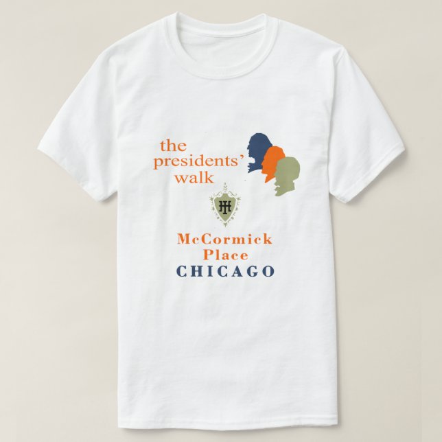 Camiseta os presidentes caminham, McCormick Place, Chicago, (Frente do Design)
