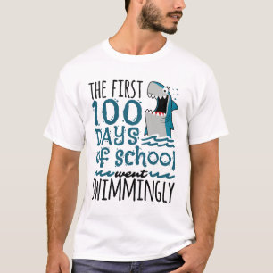 Camiseta Os primeiros 100 dias de escola foram surpreendent