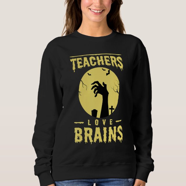 Camiseta Os Professores Amam Cérebros Fantasia de Professor (Frente)