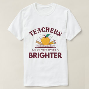 Camiseta Os Professores Tornam o Mundo Mais Brilhante Livro
