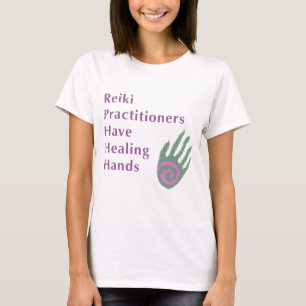 Camiseta Os Profissionais Da Reiki Têm Mãos Para A Curação