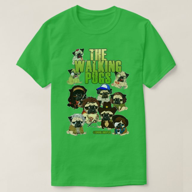 Camiseta Os Pugs Andando (Frente do Design)