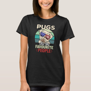Camiseta Os Pugs São O Meu Pessoas Favorito De Diversão Pug