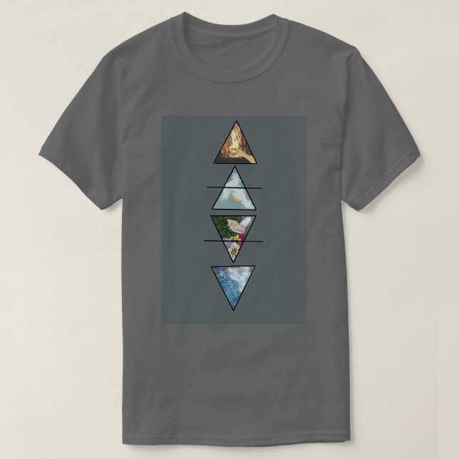 Camiseta Os quatro elementos 1 (Frente do Design)