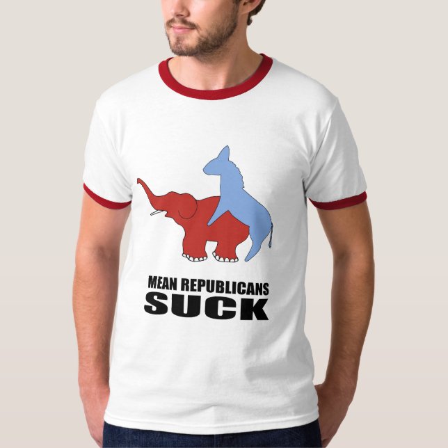 Camiseta Os republicanos médios sugam (Frente)