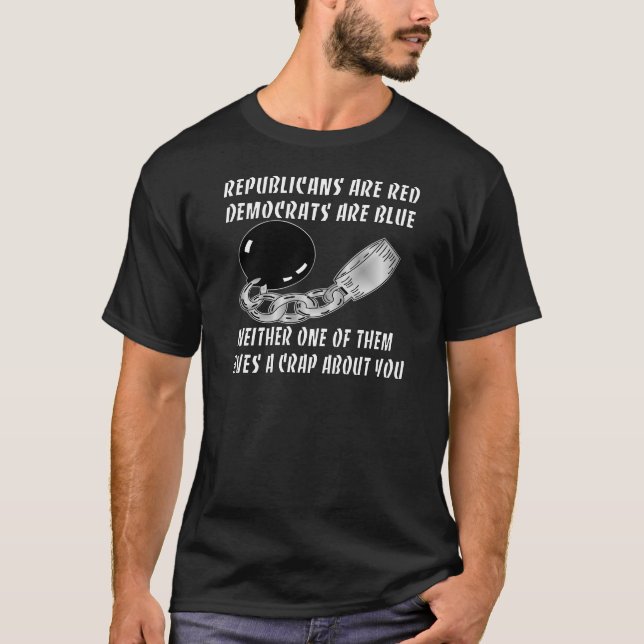 Camiseta Os republicanos são Democratas vermelhas são azuis (Frente)