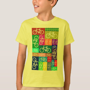 Camiseta Os retalhos Bicycles a arte