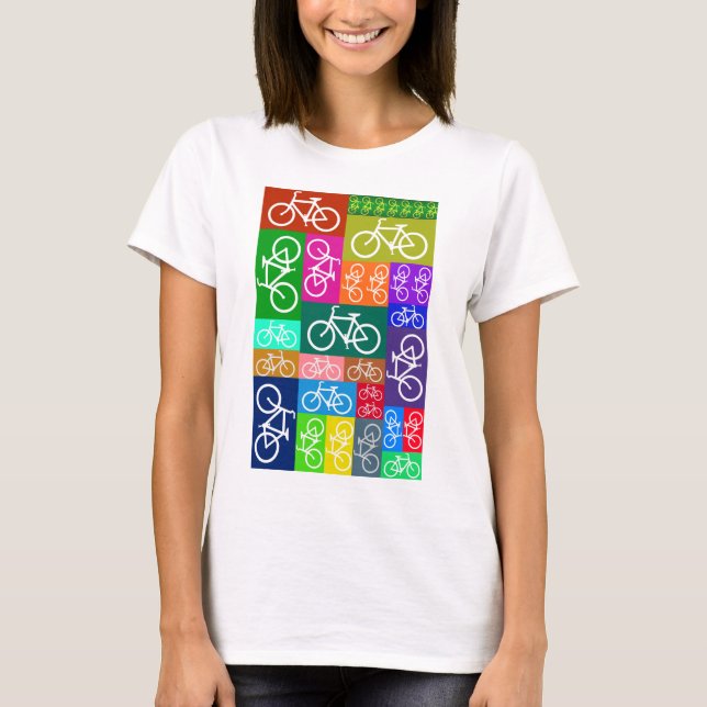Camiseta Os retalhos Bicycles a arte (Frente)