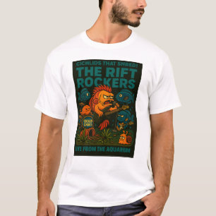 Camiseta Os Rift Rockers   Engraçado Cichlid Banda Aquarium