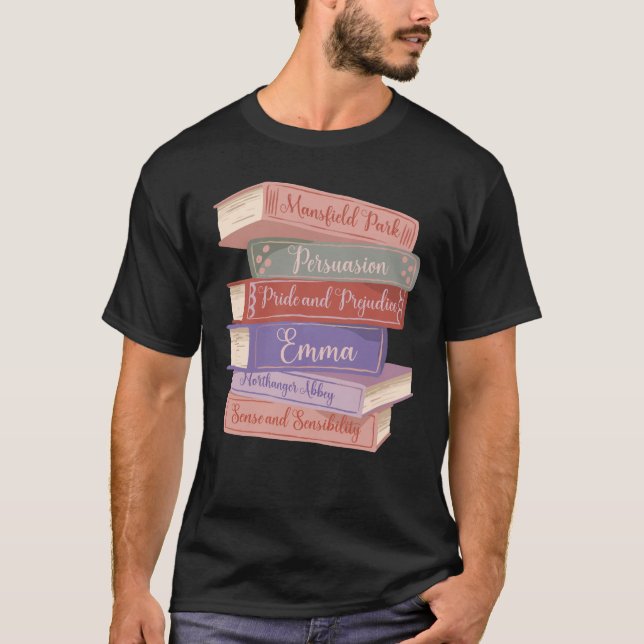 Camiseta Os Romances de Jane Austen V (Frente)