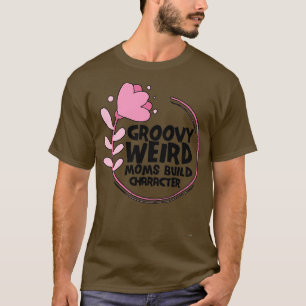 Camiseta Os Rosas de Caractere de Compilação do Groovy Weir